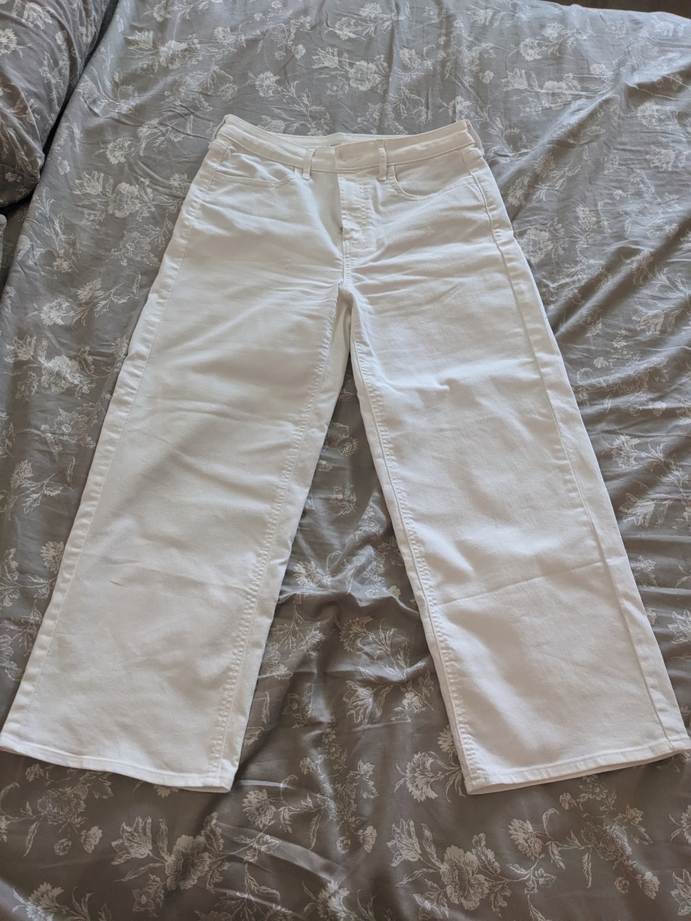 Old Navy White Wide-Leg High-Rise Jeans